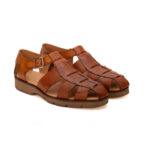 Tan Grain Fisherman Sandals